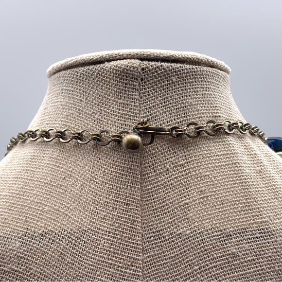 Vintage 50s H&S Blue Moonglow Lucite Necklace - Picture 8 of 11